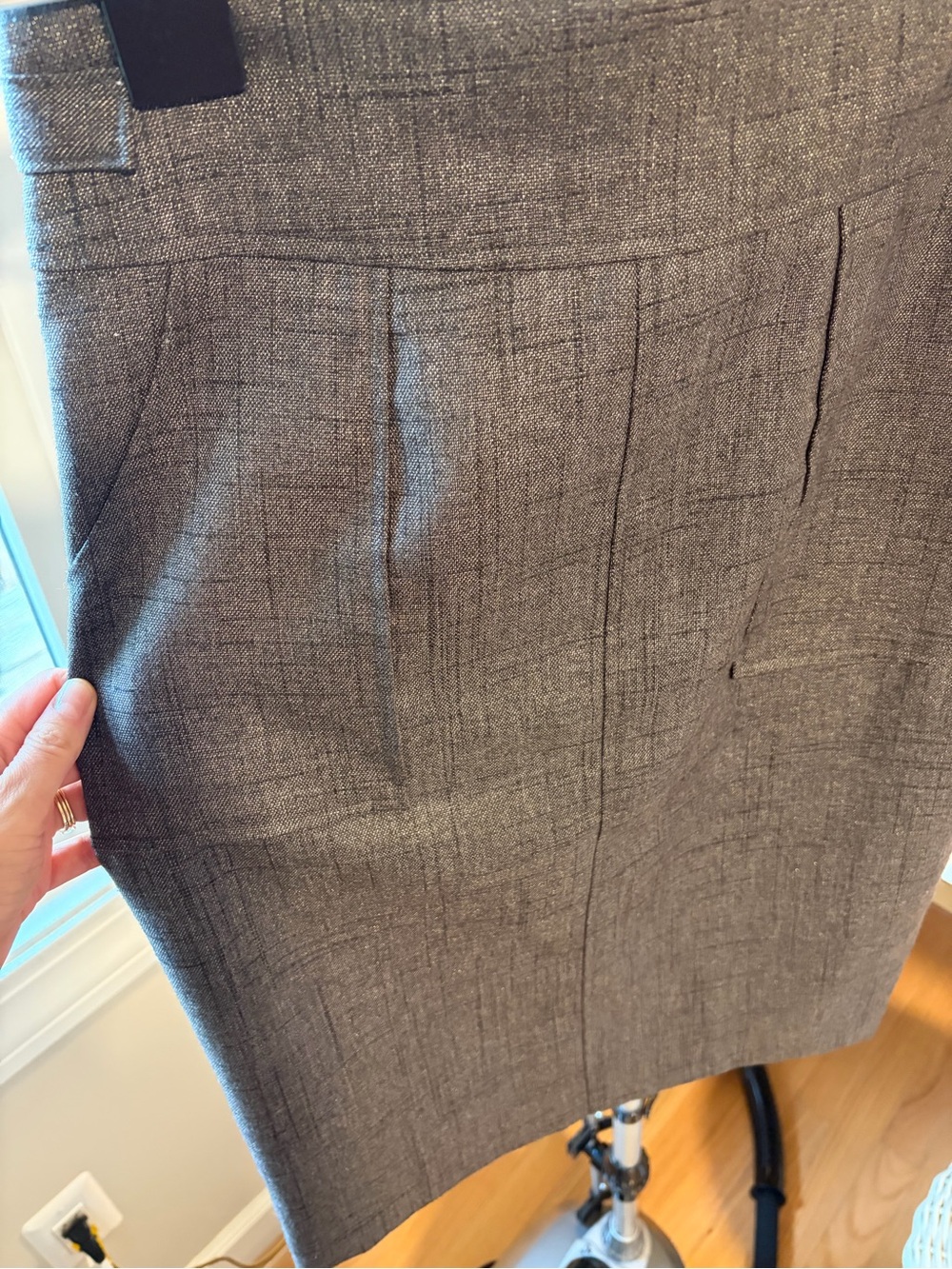 Halogen Brown Textured Pencil Skirt